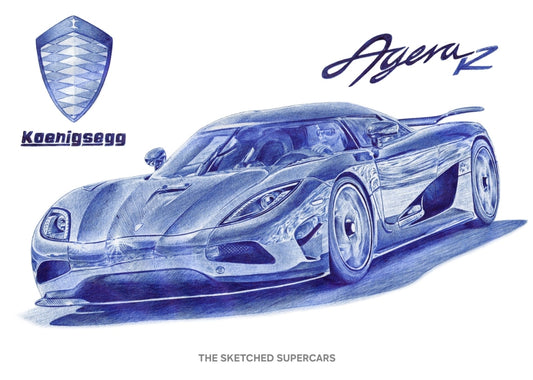 Koenigsegg Agera R sketch print