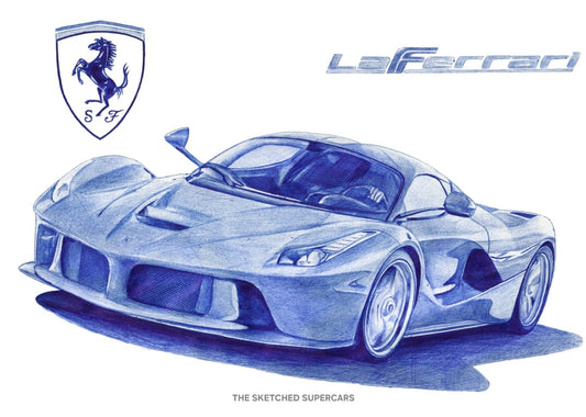Ferrari LaFerrari Sketch Print